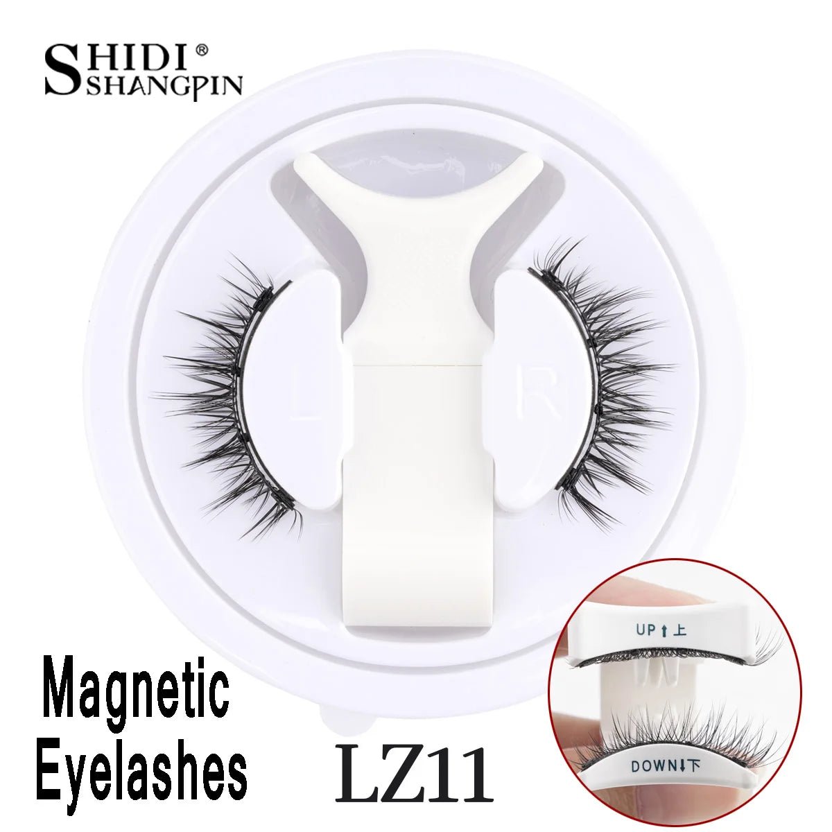 1 Pair Reusable Magnetic Eyelashes Tweezers Set Faux Mink Lashes Handmade 3D Natural False Eyelashes and Magnetic Tweezers Set - RELUX.STORE