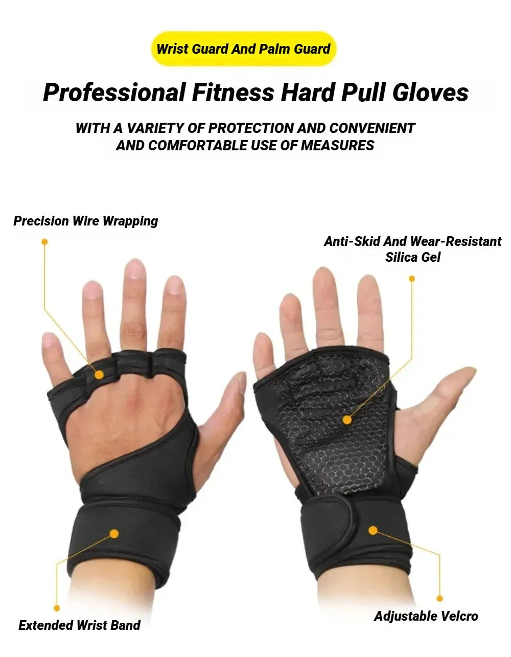 "1 Pair Training Sport Gloves – Workout & Weightlifting Hand, Wrist & Palm Protector for Men & Women Gym Fitness by Relux.Store" - RELUX.STORE