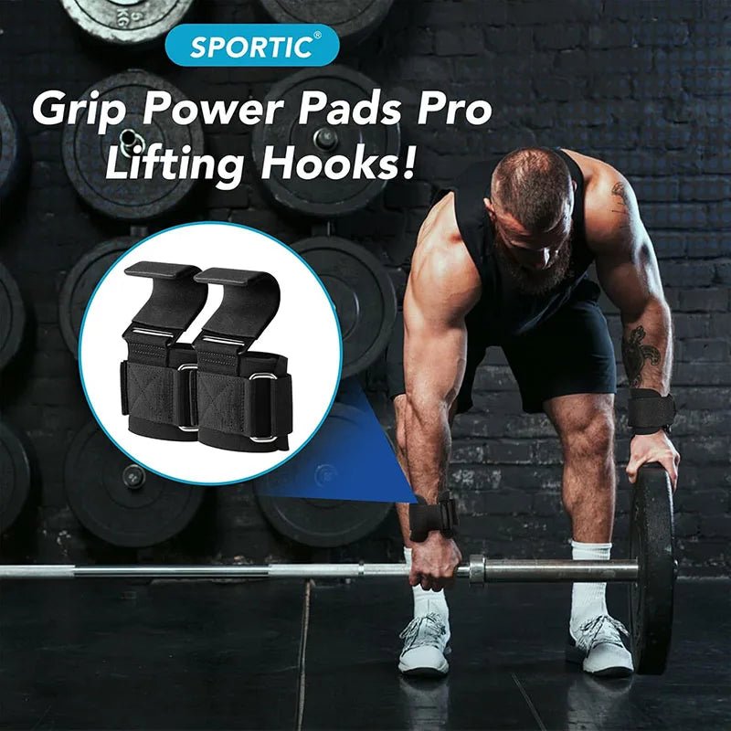 "1 Pair Weight Lifting Hook Grips with Wrist Wraps – Hand - Bar Straps for Pull - Ups, Powerlifting & Gym Workouts | Fitness Hook Gloves by Relux.Store" - RELUX.STORE