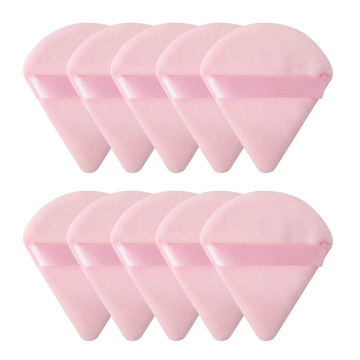 10/20Pcs Triangle Velvet Powder Puff Pizza Flours Mini Face Makeup Sponge Cosmetics Washable Lightweight Makeup Tool - RELUX.STORE