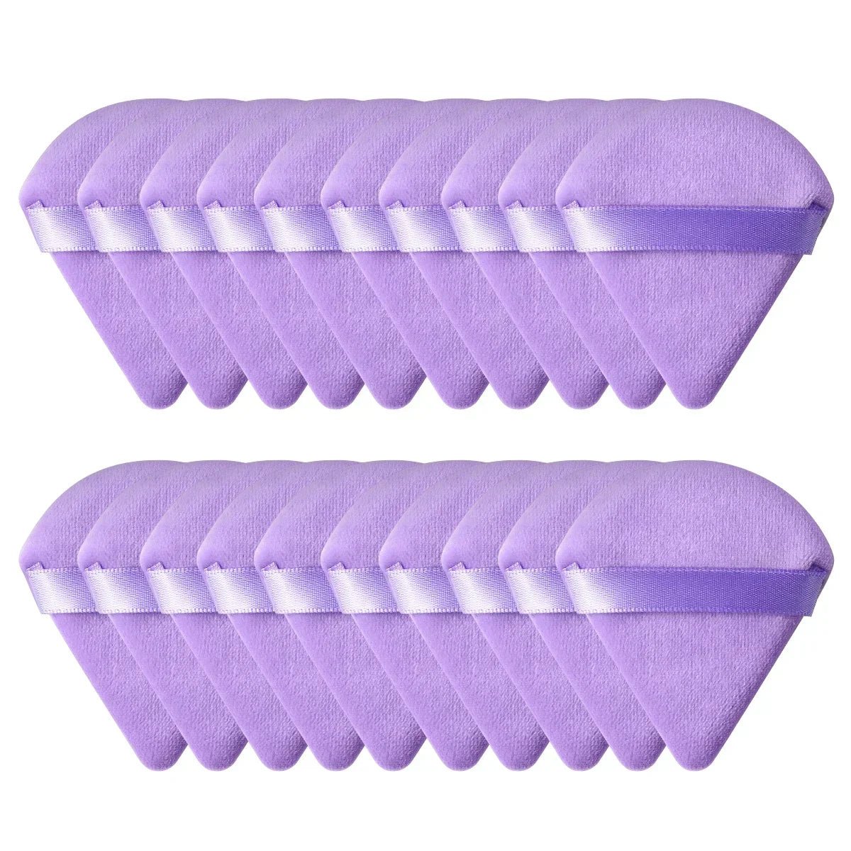10/20Pcs Triangle Velvet Powder Puff Pizza Flours Mini Face Makeup Sponge Cosmetics Washable Lightweight Makeup Tool - RELUX.STORE