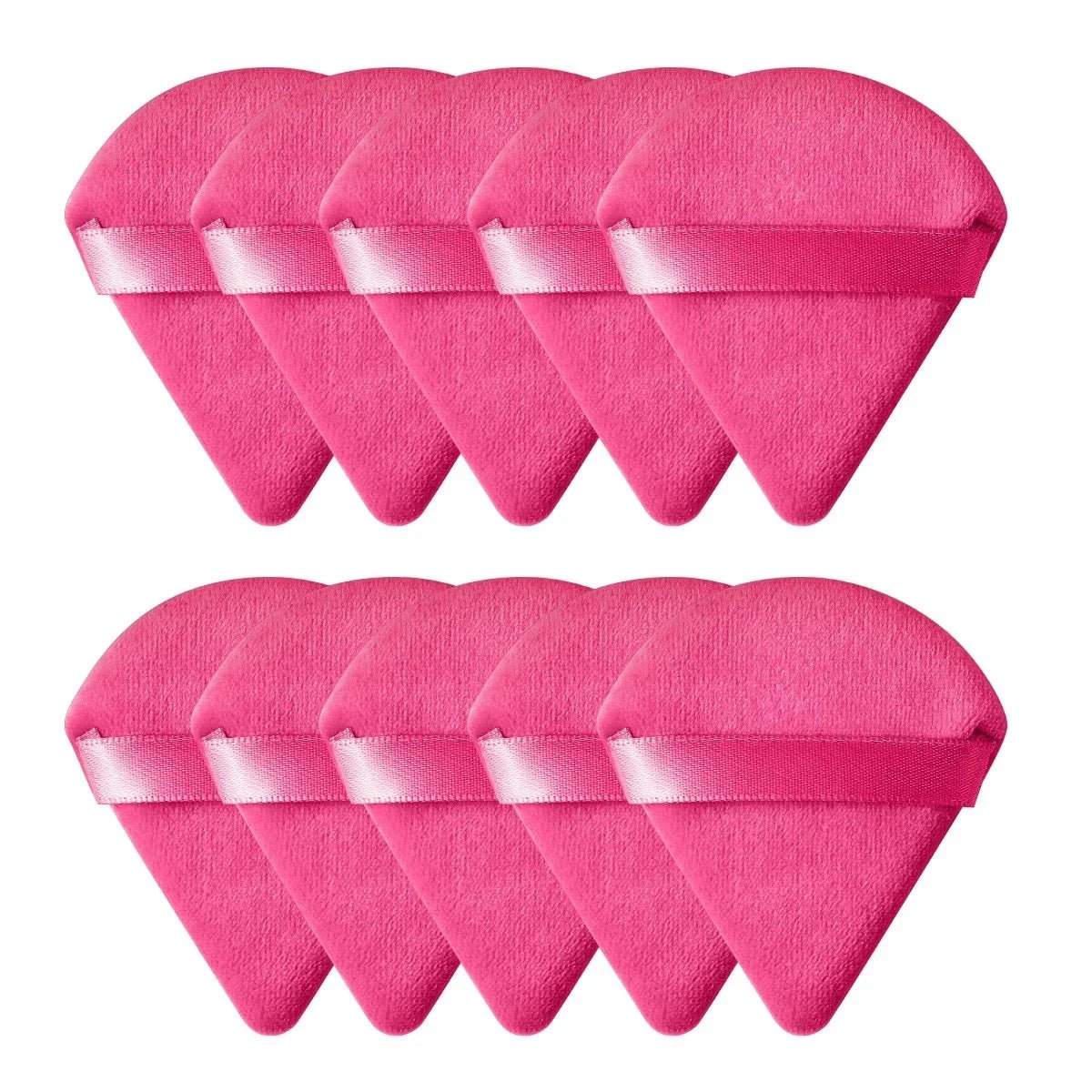 10/20Pcs Triangle Velvet Powder Puff Pizza Flours Mini Face Makeup Sponge Cosmetics Washable Lightweight Makeup Tool - RELUX.STORE