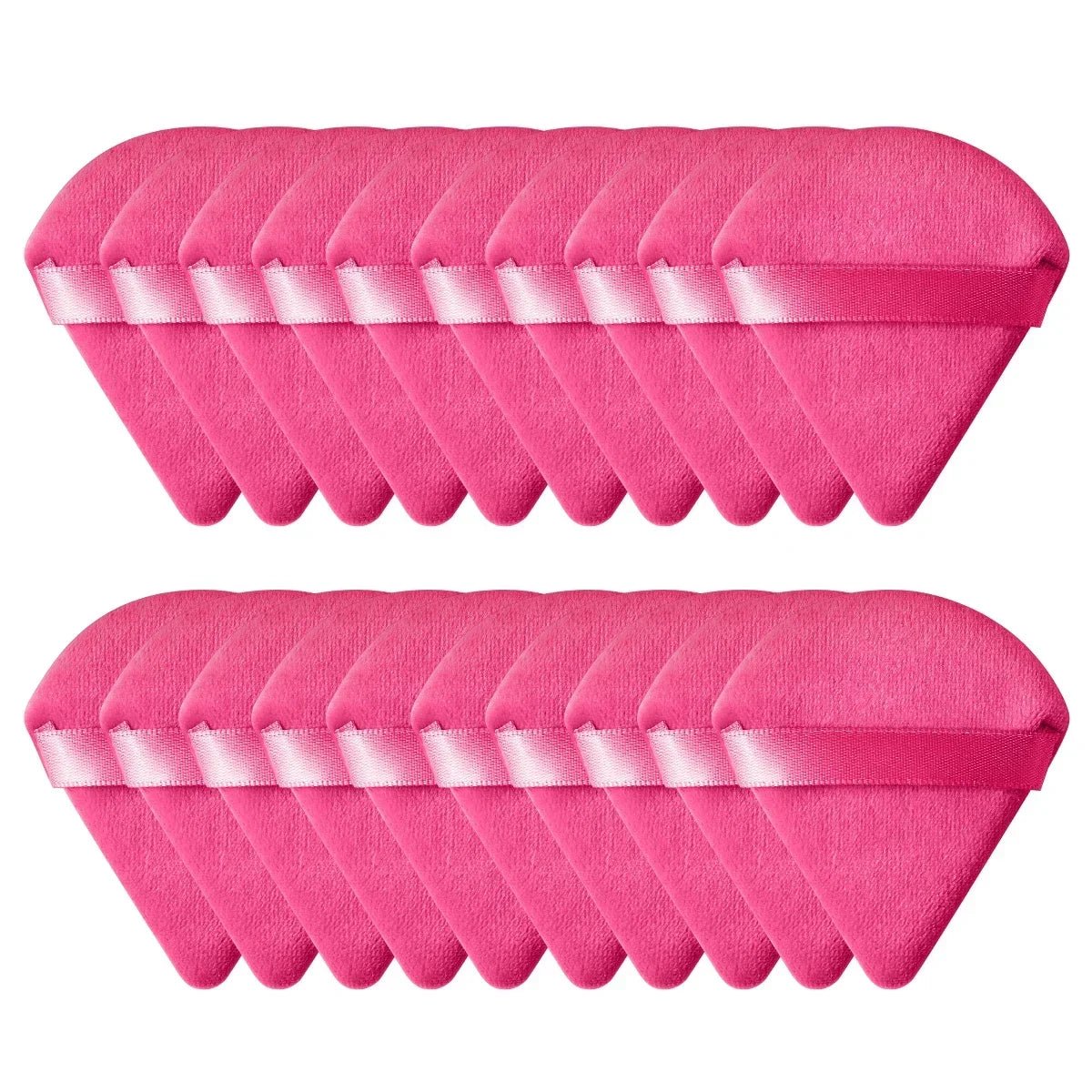 10/20Pcs Triangle Velvet Powder Puff Pizza Flours Mini Face Makeup Sponge Cosmetics Washable Lightweight Makeup Tool - RELUX.STORE
