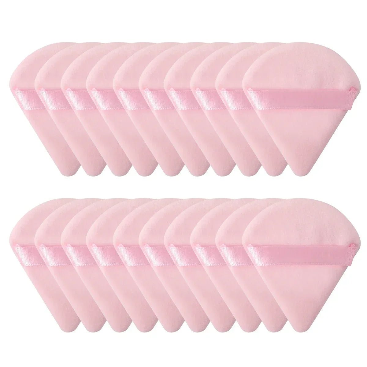 10/20Pcs Triangle Velvet Powder Puff Pizza Flours Mini Face Makeup Sponge Cosmetics Washable Lightweight Makeup Tool - RELUX.STORE