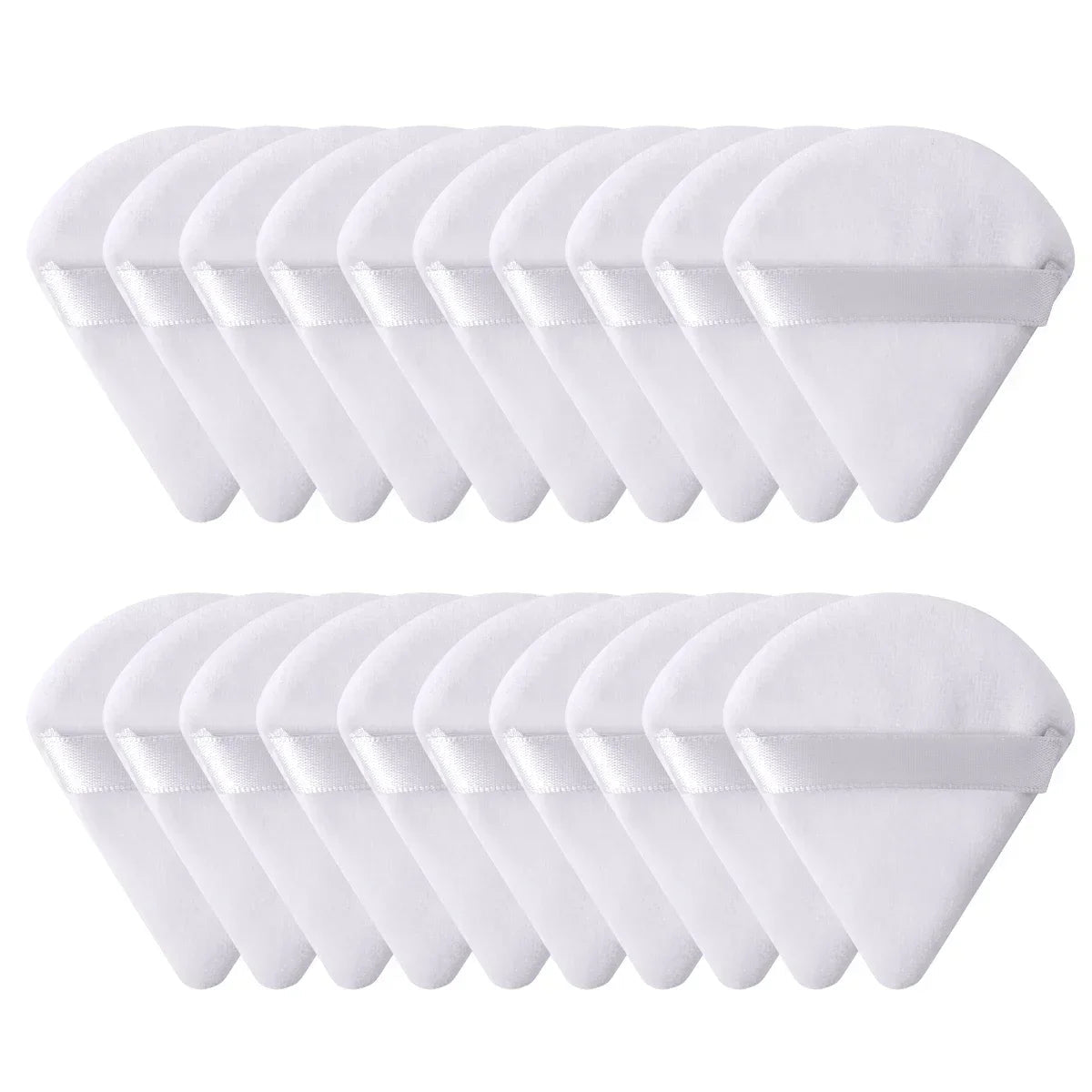 10/20Pcs Triangle Velvet Powder Puff Pizza Flours Mini Face Makeup Sponge Cosmetics Washable Lightweight Makeup Tool - RELUX.STORE