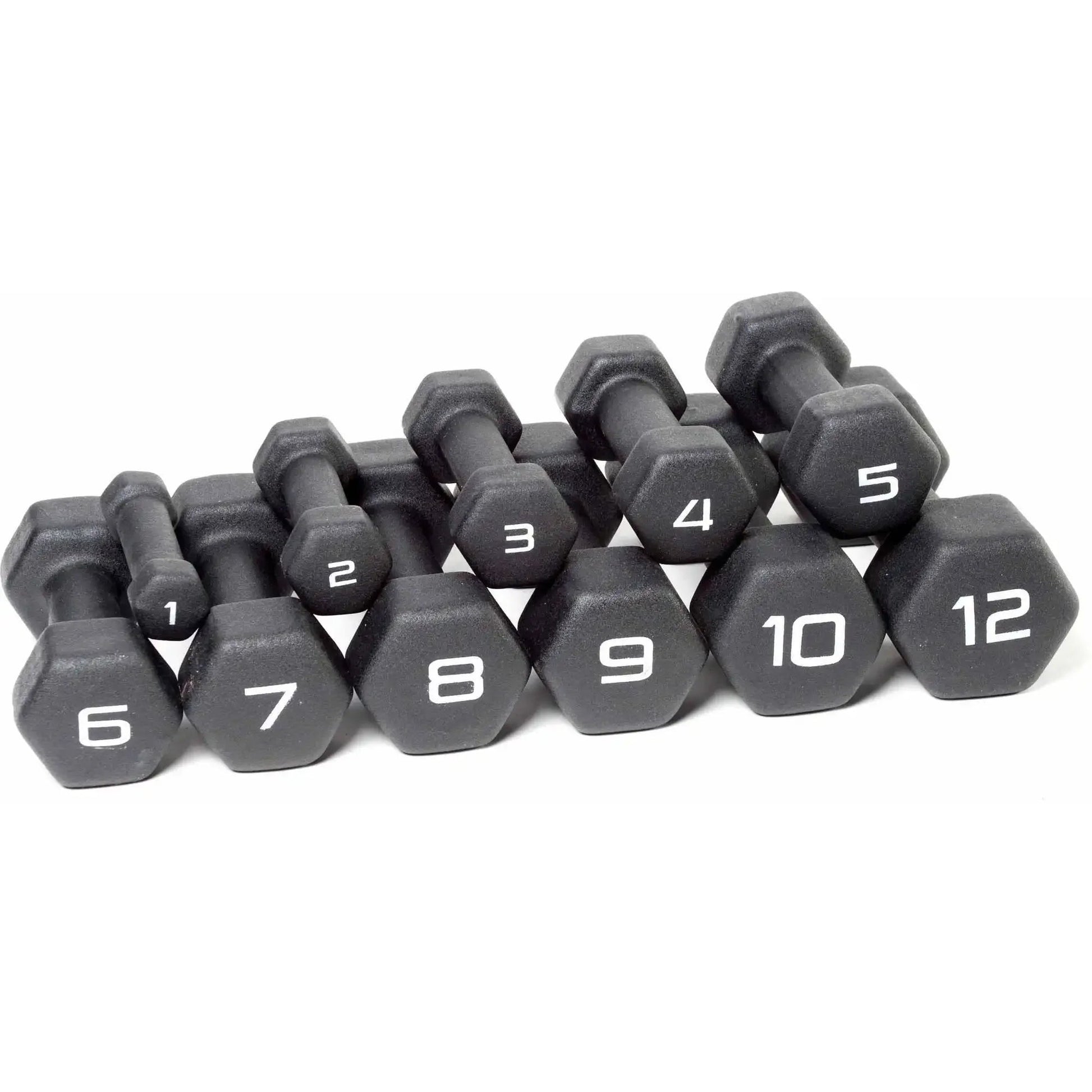 "10lb Pair Neoprene Dumbbells – Non - Slip, Quiet Hand Weights for Home Gym Workouts | Black Coated Fitness Equipment by Relux.Store" - RELUX.STORE