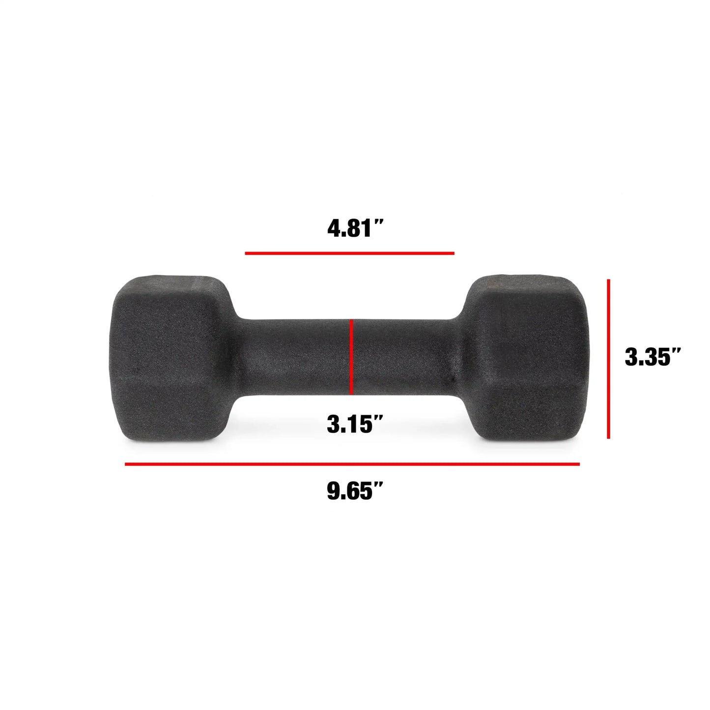 "10lb Pair Neoprene Dumbbells – Non - Slip, Quiet Hand Weights for Home Gym Workouts | Black Coated Fitness Equipment by Relux.Store" - RELUX.STORE