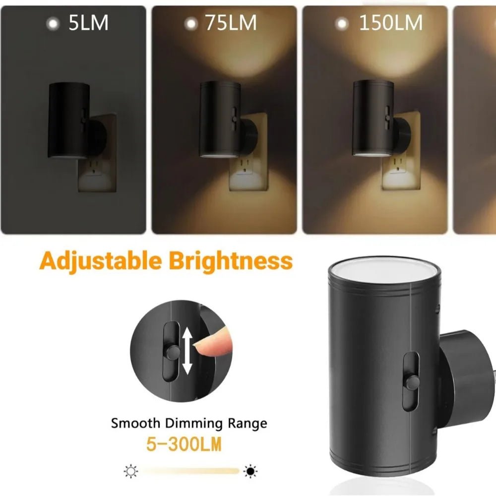"1/2/4 Pack Dimmable LED Night Lights – Plug - In Wall Nightlight with Light Sensor, Adjustable Brightness for Bedroom, Hallway & Kids’ Rooms" - RELUX.STORE