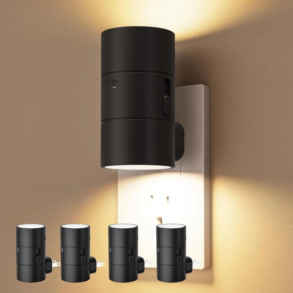 "1/2/4 Pack Dimmable LED Night Lights – Plug - In Wall Nightlight with Light Sensor, Adjustable Brightness for Bedroom, Hallway & Kids’ Rooms" - RELUX.STORE