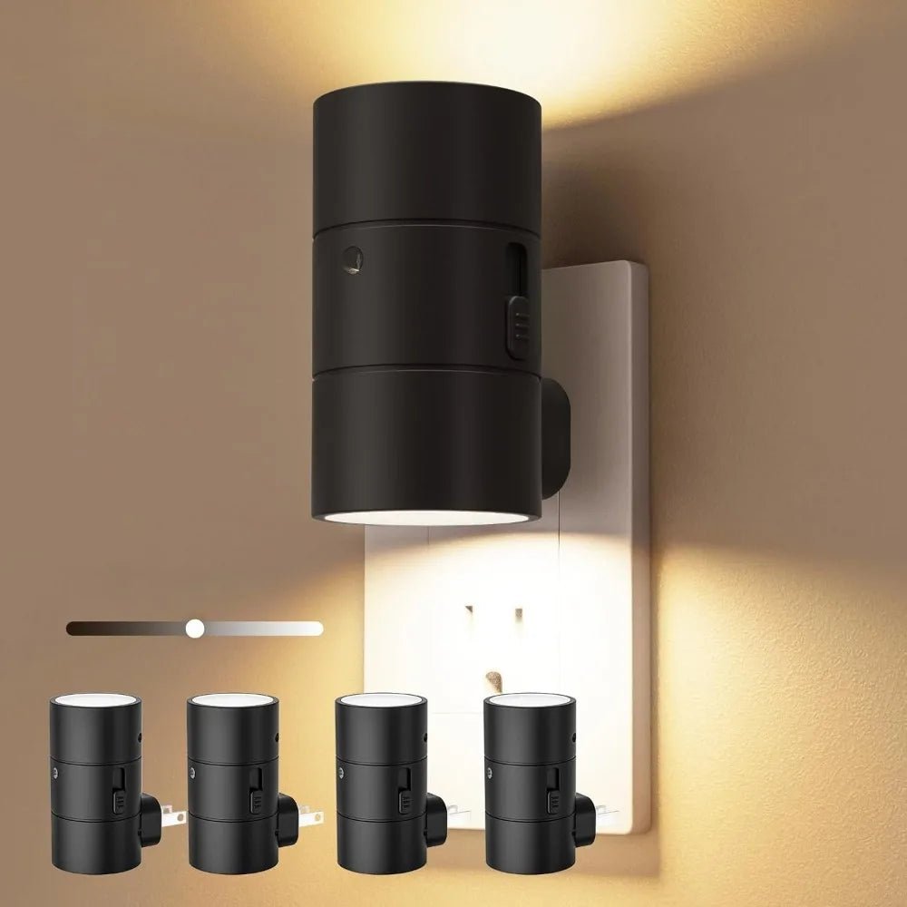 "1/2/4 Pack Dimmable LED Night Lights – Plug - In Wall Nightlight with Light Sensor, Adjustable Brightness for Bedroom, Hallway & Kids’ Rooms" - RELUX.STORE