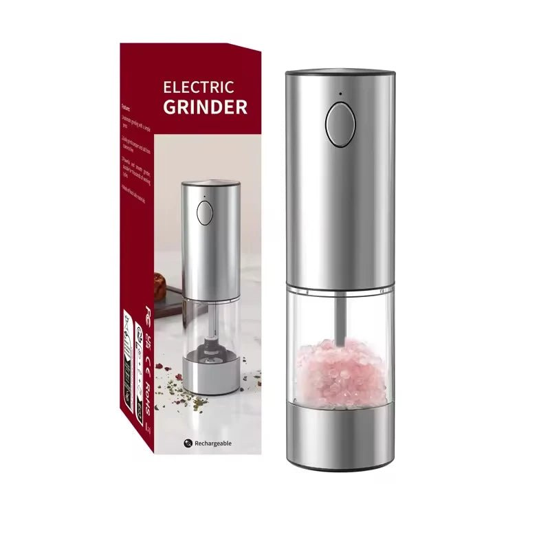 1/2pcs Automatic Pepper Grinder Salt And Pepper Grinder USB Rechargeable Adjustable Coarseness Spice Mill for Kitchen Tool - RELUX.STORE