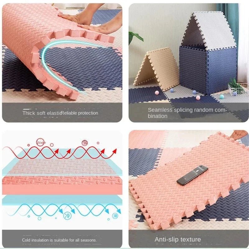 12pcs Foam Baby Play Mat Puzzle Mat Kids Interlocking Exercise Tiles Rugs Floor Tiles Toy Carpet Soft Carpet 30*30*1cm - RELUX.STORE12pcs Foam Baby Play Mat Puzzle Mat Kids Interlocking Exercise Tiles Rugs Floor Tiles Toy Carpet Soft Carpet 30*30*1cm