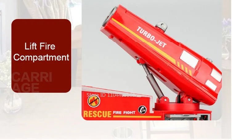 “1:32 Water Spray Fire Truck Model Toy – Pull Back Sound & Light Rescue Vehicle, Open Doors, Sweeper Car Collectible for Kids Gifts” - RELUX.STORE