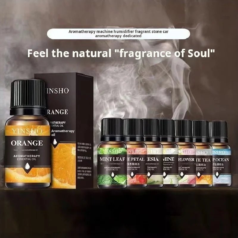 17 Flavors 10ml Essential Oils For Aroma Diffuser AirHumidifier Home Water - soluble Lavender Rose Eucalyptus White Peach Oolong - RELUX.STORE