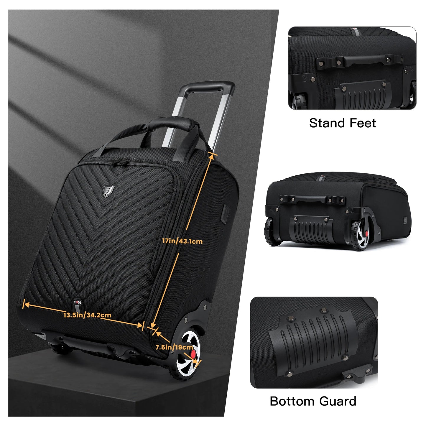 18 inch Laptop Bag Business Trolley Bags Carry - On Underseat Airlines Luggage Travel Bag with Wheels Women Men Cabin Suitcase - RELUX.STORE18 inch Laptop Bag Business Trolley Bags Carry - On Underseat Airlines Luggage Travel Bag with Wheels Women Men Cabin Suitcase