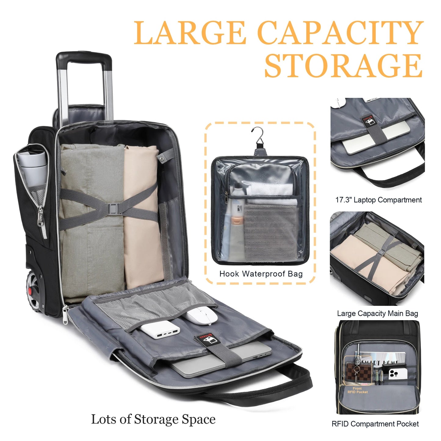 18 inch Laptop Bag Business Trolley Bags Carry - On Underseat Airlines Luggage Travel Bag with Wheels Women Men Cabin Suitcase - RELUX.STORE18 inch Laptop Bag Business Trolley Bags Carry - On Underseat Airlines Luggage Travel Bag with Wheels Women Men Cabin Suitcase