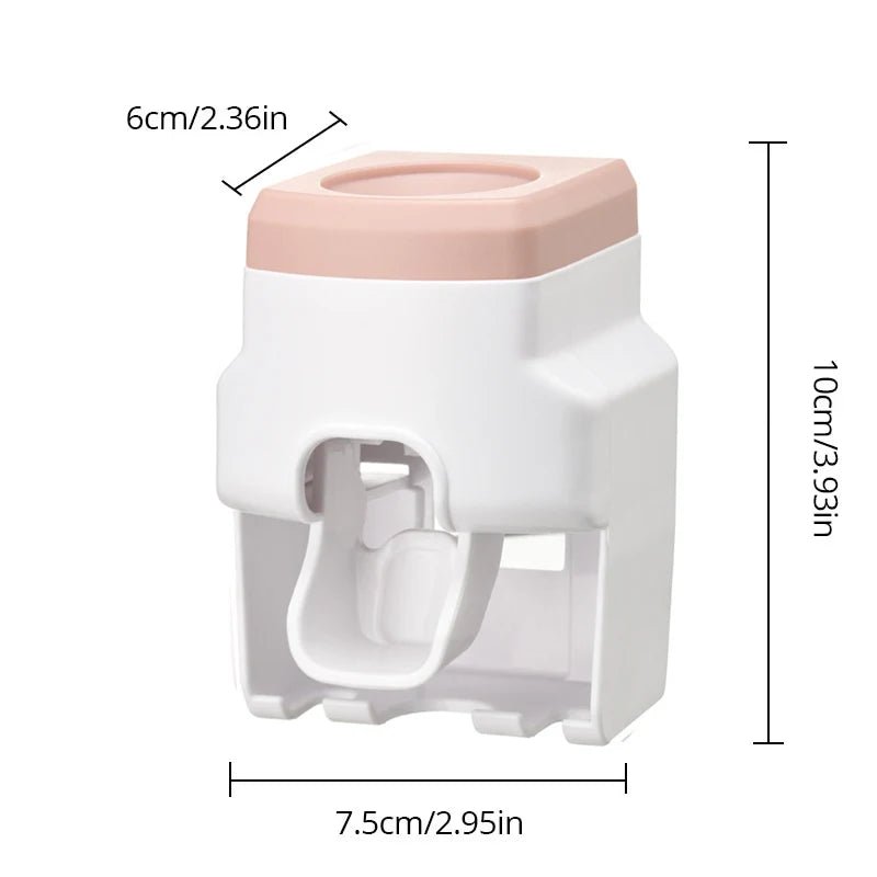1pc Automatic Toothpaste Dispenser Creative Wall Mount and Small Toothbrush Holder Squeezer for Family Shower Bathroom - RELUX.STORE