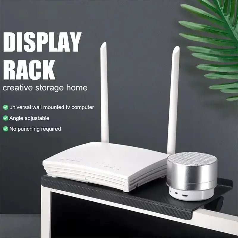 1PC Hot Selling Computer and TV Screen Storage Rack Wireless Router Set - top Box Rack No Perforated Storage Bracket Divine Tool - RELUX.STORE