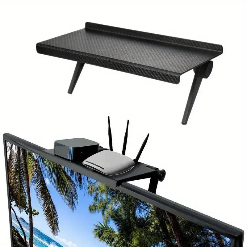 1PC Hot Selling Computer and TV Screen Storage Rack Wireless Router Set - top Box Rack No Perforated Storage Bracket Divine Tool - RELUX.STORE