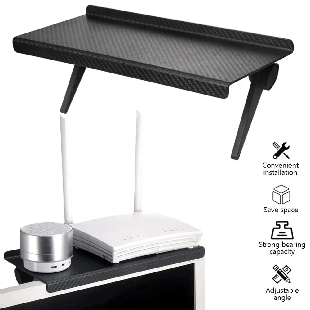 1PC Hot Selling Computer and TV Screen Storage Rack Wireless Router Set - top Box Rack No Perforated Storage Bracket Divine Tool - RELUX.STORE