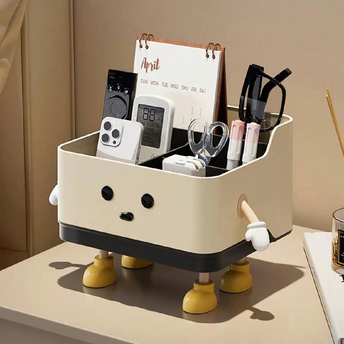1pc multifunctional desktop storage box, cosmetic organisation shelf countertop storage and display box(with sticker) - RELUX.STORE