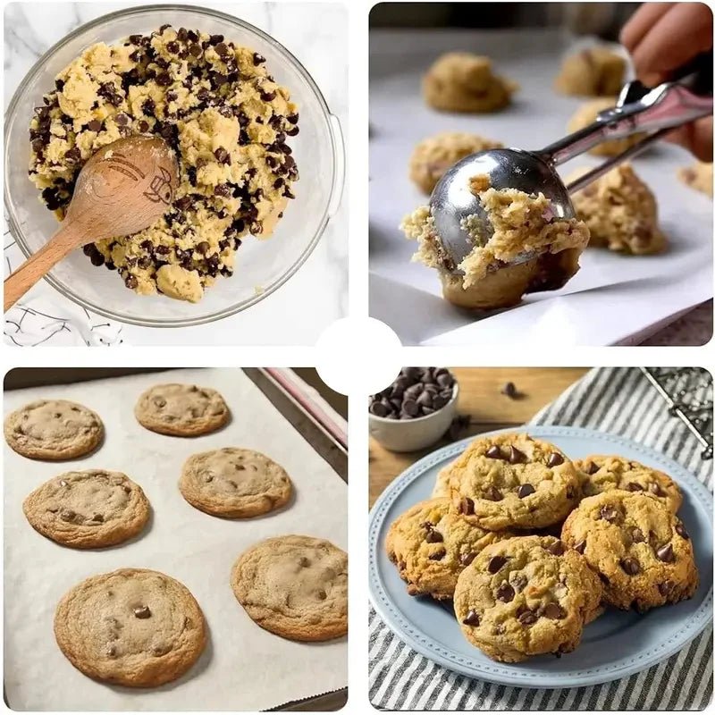 1PC Stainless Steel Ice Cream Scoop Cookie Dough Spoon Fruit Potato Digging Ball Spring Handle Ice Tray Mold Kitchen Accessories - RELUX.STORE