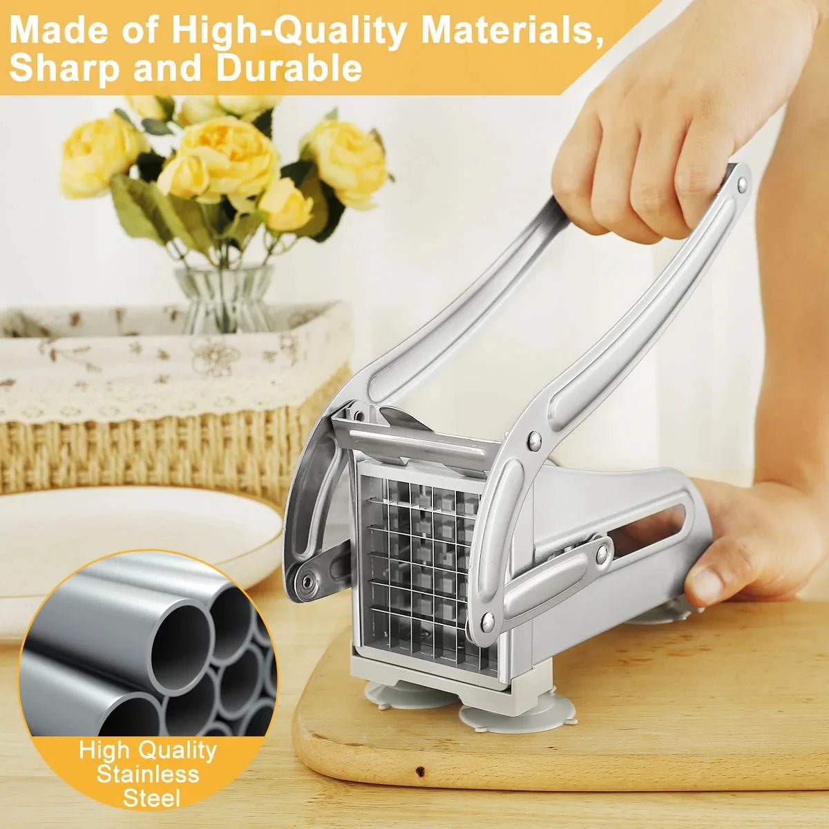 1pc Stainless Steel Manual Potato Cutter French Fries Slicer Potato Chips Maker Meat Chopper Dicer Cutting Machine Tools - RELUX.STORE