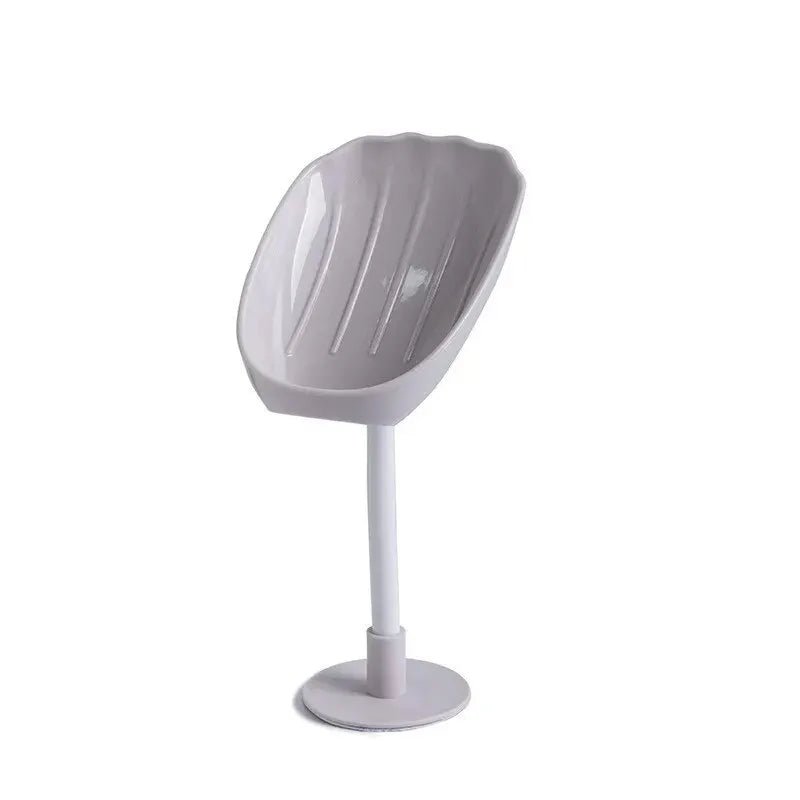 1pc Upgraded Soap Box With Drainage Double Grid Soap Rack, Wall Mounted Toilet With Cover Soap Rack, Non Perforated Soap Box - RELUX.STORE