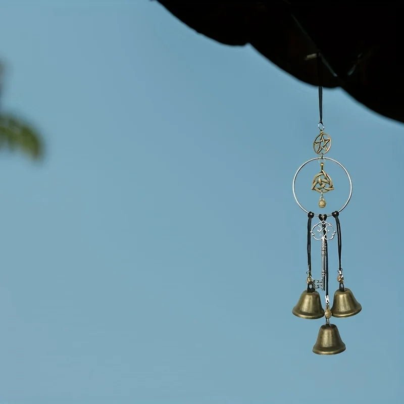 1pc witch bell doorknob hanging decorative wicker wind chime home decoration - RELUX.STORE