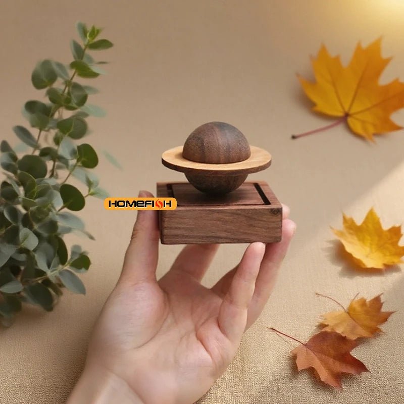 1pc Wooden Scent Diffuser - Jupiter Shape, No Essential Oil Needed, Home Decor & Fresh Air, Dorm Room Essential - RELUX.STORE