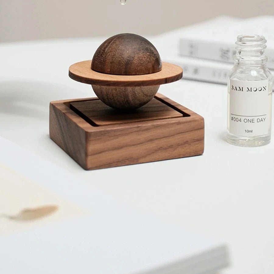 1pc Wooden Scent Diffuser - Jupiter Shape, No Essential Oil Needed, Home Decor & Fresh Air, Dorm Room Essential - RELUX.STORE