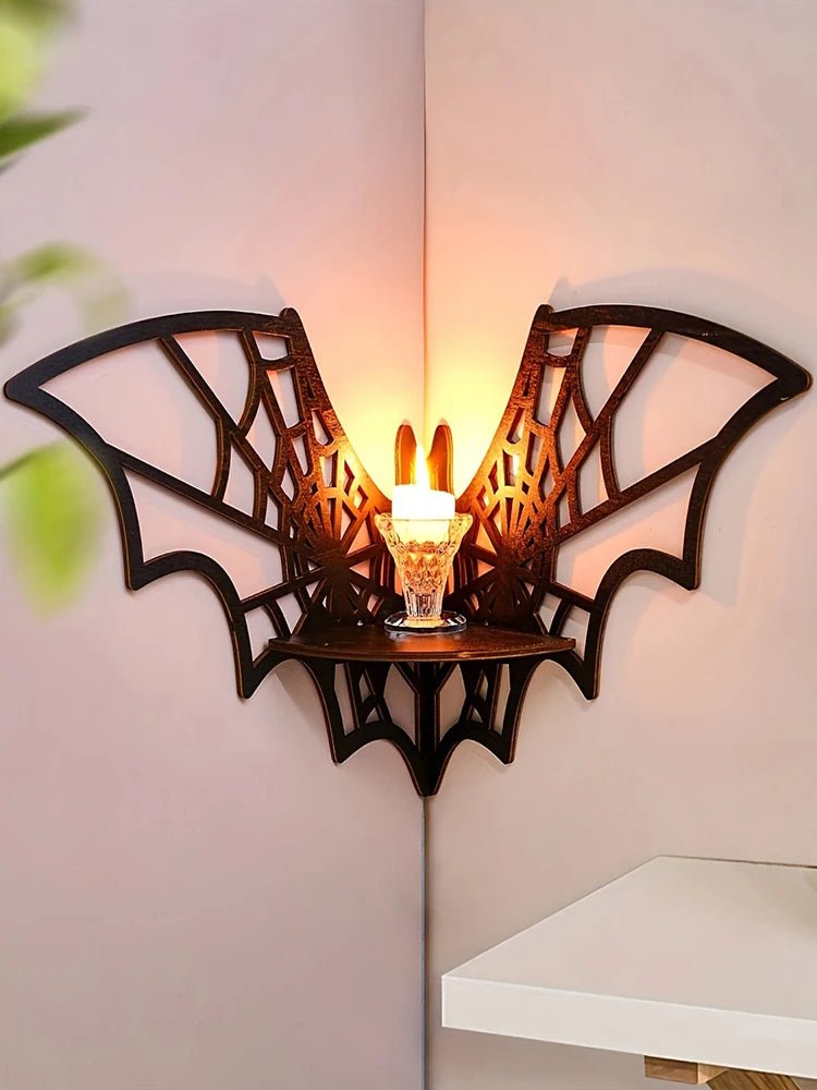 1pcs floating animal display shelf, wall shelf, corner hollowing creative shape storage shelf, home decoration,used in Halloween - RELUX.STORE