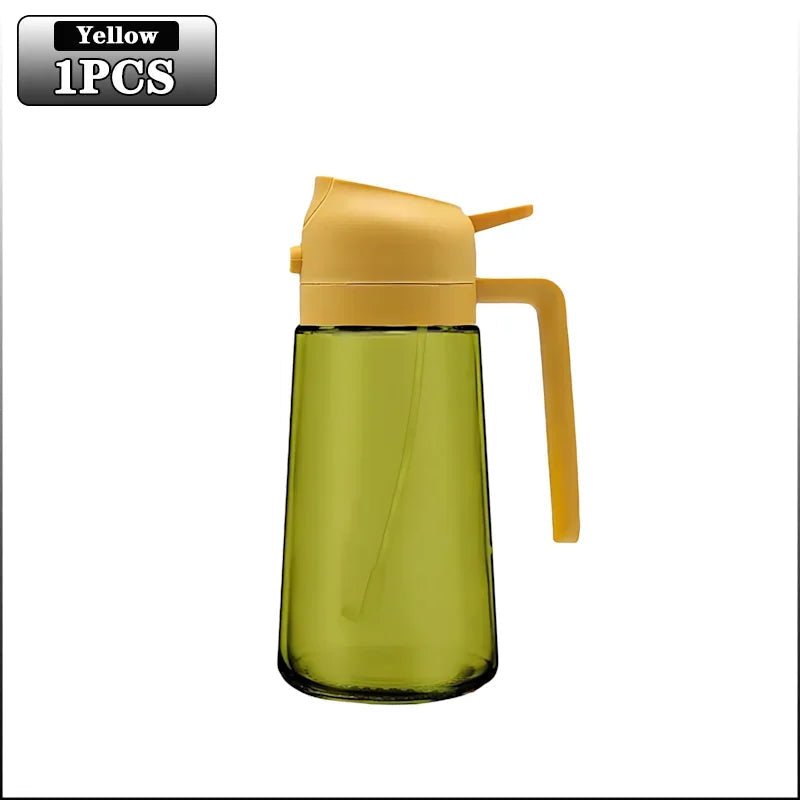 2 - in - 1 Dark Glass Oil Sprayer Olive Oil Dispenser Black Lightproof Oil Sprayer for Cooking Salads and Barbecues Barbecue Tools - RELUX.STORE