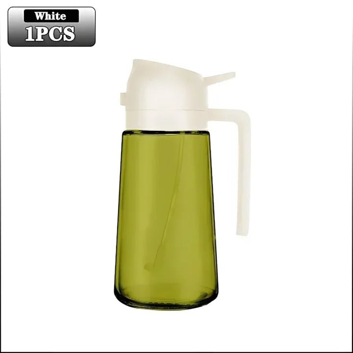 2 - in - 1 Dark Glass Oil Sprayer Olive Oil Dispenser Black Lightproof Oil Sprayer for Cooking Salads and Barbecues Barbecue Tools - RELUX.STORE