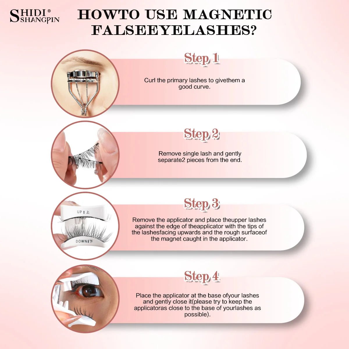 2 Pairs Magnetic Eyelash Natural Look Fluffy False Eyelashes Reusable Magnetic Eyelash Set with Applicator No Glue Need Makeup - RELUX.STORE