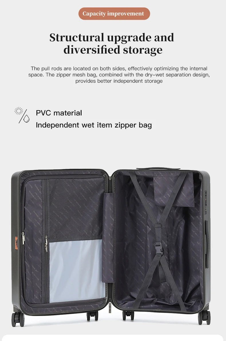 20" Carry - On Luggage - Ultra - Lightweight PC Trolley Suitcase, Impact - Resistant & Travel - Friendly - RELUX.STORE20" Carry - On Luggage - Ultra - Lightweight PC Trolley Suitcase, Impact - Resistant & Travel - Friendly