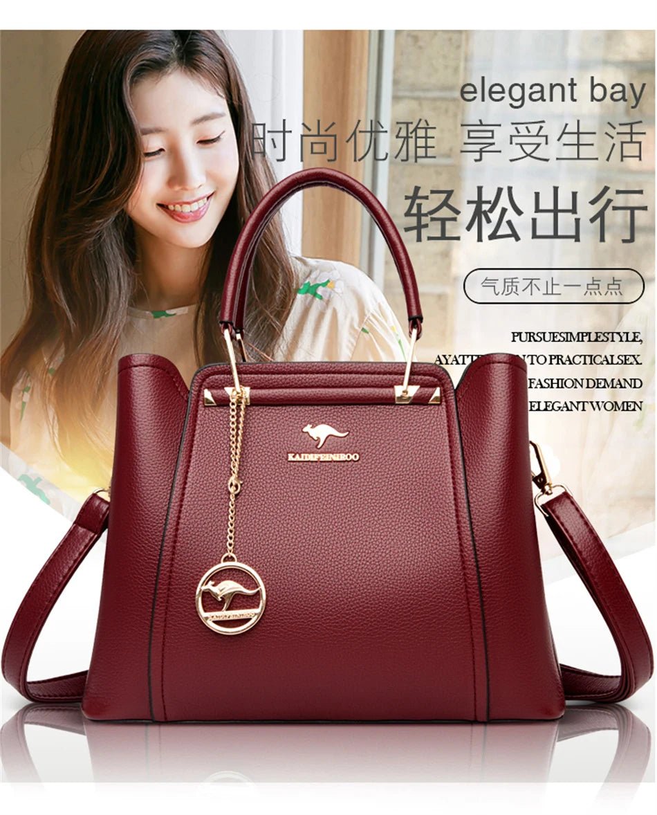 2024 Luxury Women Designer 3 Layers Shoulder Crossbody Sac Ladies Large Capacity Leather Handbags Shopper Brand Messenger Totes - RELUX.STORE
