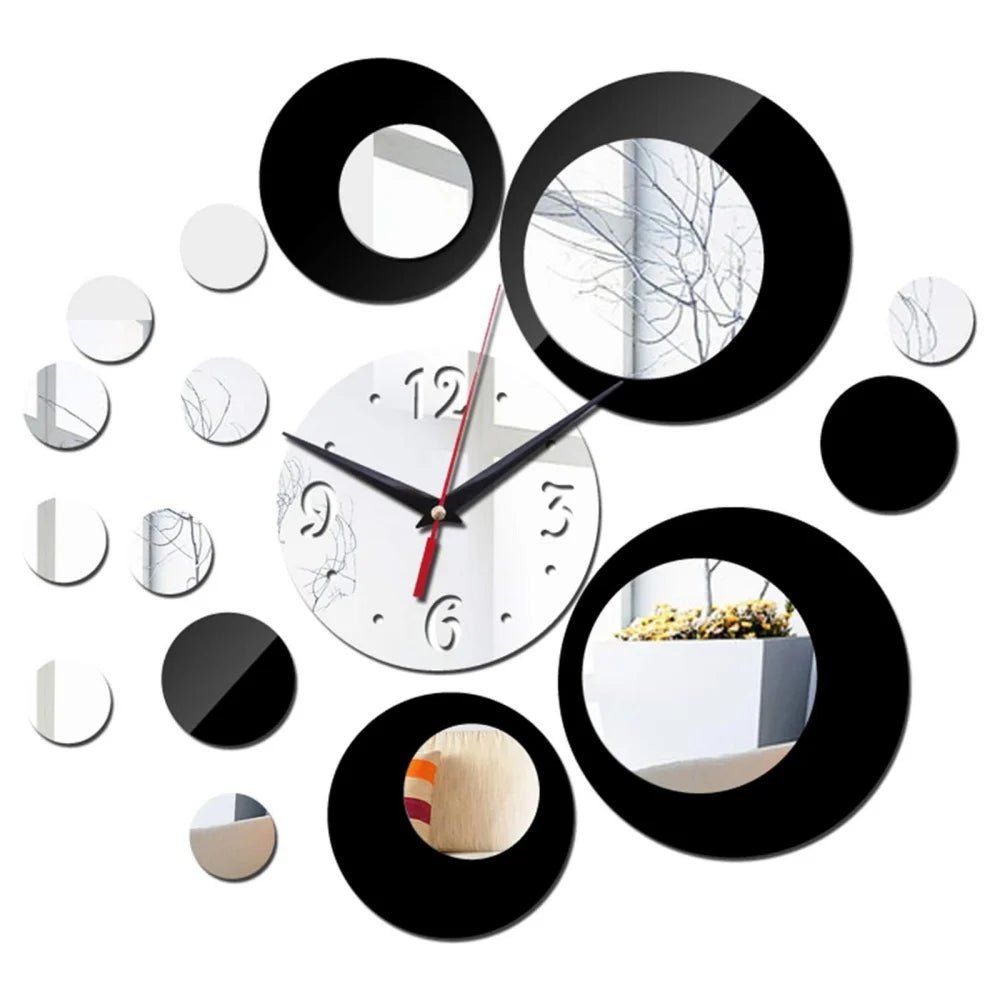 2024 New Wall Clock Watch Quartz Acryli Mirror Modern Wall Stickers 3D Arrival Design Luxury Cllocks Living Room Decration - RELUX.STORE
