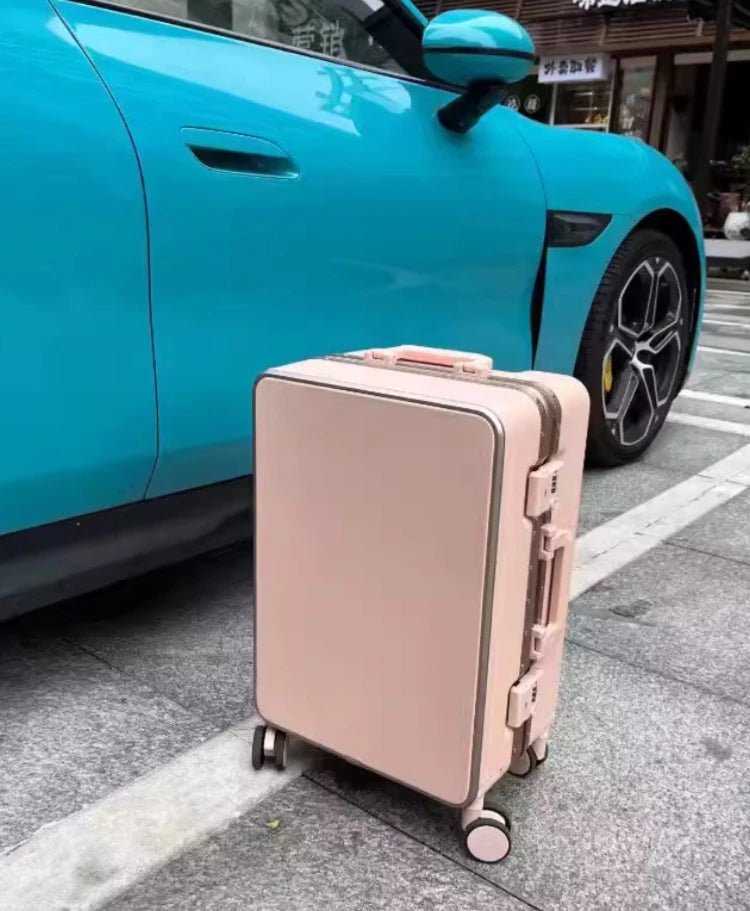 20"/24" Suitcase Fashoin Rolling Luggage Aluminum Frame Case with Wheel Alloy Trolley Bag ABS+PC Material Carry - On Cabin Travel - RELUX.STORE20"/24" Suitcase Fashoin Rolling Luggage Aluminum Frame Case with Wheel Alloy Trolley Bag ABS+PC Material Carry - On Cabin Travel