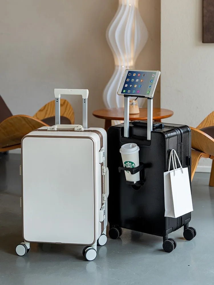 20"/24" Suitcase Fashoin Rolling Luggage Aluminum Frame Case with Wheel Alloy Trolley Bag ABS+PC Material Carry - On Cabin Travel - RELUX.STORE20"/24" Suitcase Fashoin Rolling Luggage Aluminum Frame Case with Wheel Alloy Trolley Bag ABS+PC Material Carry - On Cabin Travel