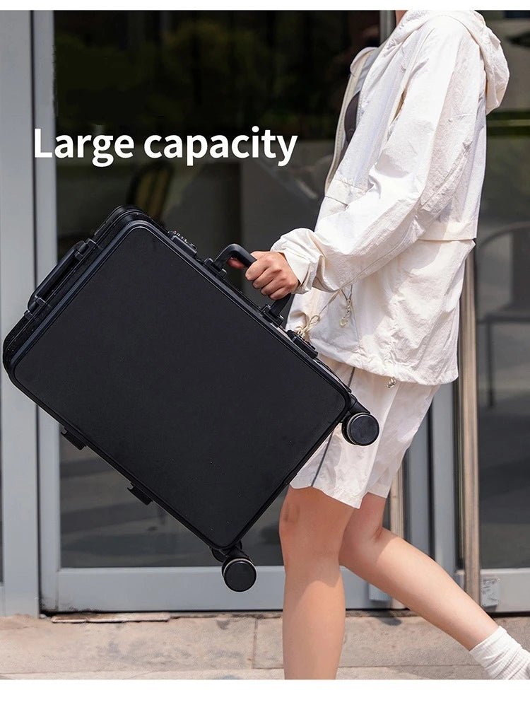20"/24" Suitcase Fashoin Rolling Luggage Aluminum Frame Case with Wheel Alloy Trolley Bag ABS+PC Material Carry - On Cabin Travel - RELUX.STORE20"/24" Suitcase Fashoin Rolling Luggage Aluminum Frame Case with Wheel Alloy Trolley Bag ABS+PC Material Carry - On Cabin Travel