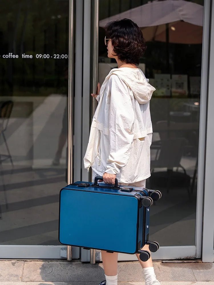 20"/24" Suitcase Fashoin Rolling Luggage Aluminum Frame Case with Wheel Alloy Trolley Bag ABS+PC Material Carry - On Cabin Travel - RELUX.STORE20"/24" Suitcase Fashoin Rolling Luggage Aluminum Frame Case with Wheel Alloy Trolley Bag ABS+PC Material Carry - On Cabin Travel