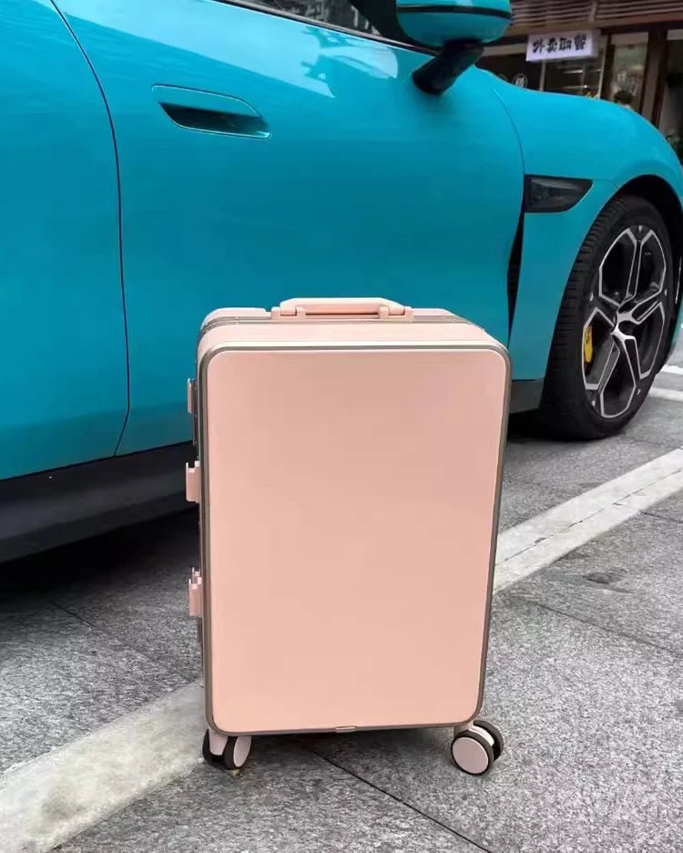 20"/24" Suitcase Fashoin Rolling Luggage Aluminum Frame Case with Wheel Alloy Trolley Bag ABS+PC Material Carry - On Cabin Travel - RELUX.STORE20"/24" Suitcase Fashoin Rolling Luggage Aluminum Frame Case with Wheel Alloy Trolley Bag ABS+PC Material Carry - On Cabin Travel
