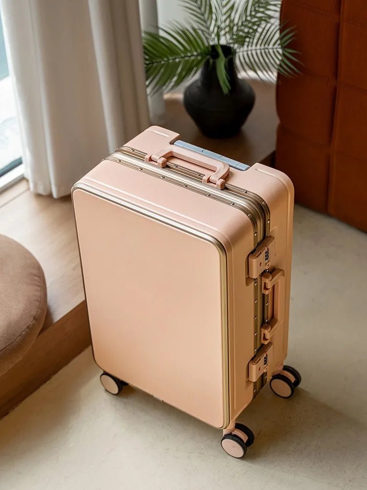 20"/24" Suitcase Fashoin Rolling Luggage Aluminum Frame Case with Wheel Alloy Trolley Bag ABS+PC Material Carry - On Cabin Travel - RELUX.STORE20"/24" Suitcase Fashoin Rolling Luggage Aluminum Frame Case with Wheel Alloy Trolley Bag ABS+PC Material Carry - On Cabin Travel