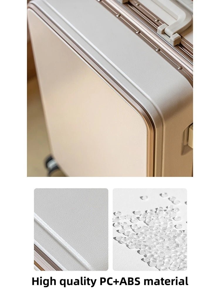 20"/24" Suitcase Fashoin Rolling Luggage Aluminum Frame Case with Wheel Alloy Trolley Bag ABS+PC Material Carry - On Cabin Travel - RELUX.STORE20"/24" Suitcase Fashoin Rolling Luggage Aluminum Frame Case with Wheel Alloy Trolley Bag ABS+PC Material Carry - On Cabin Travel