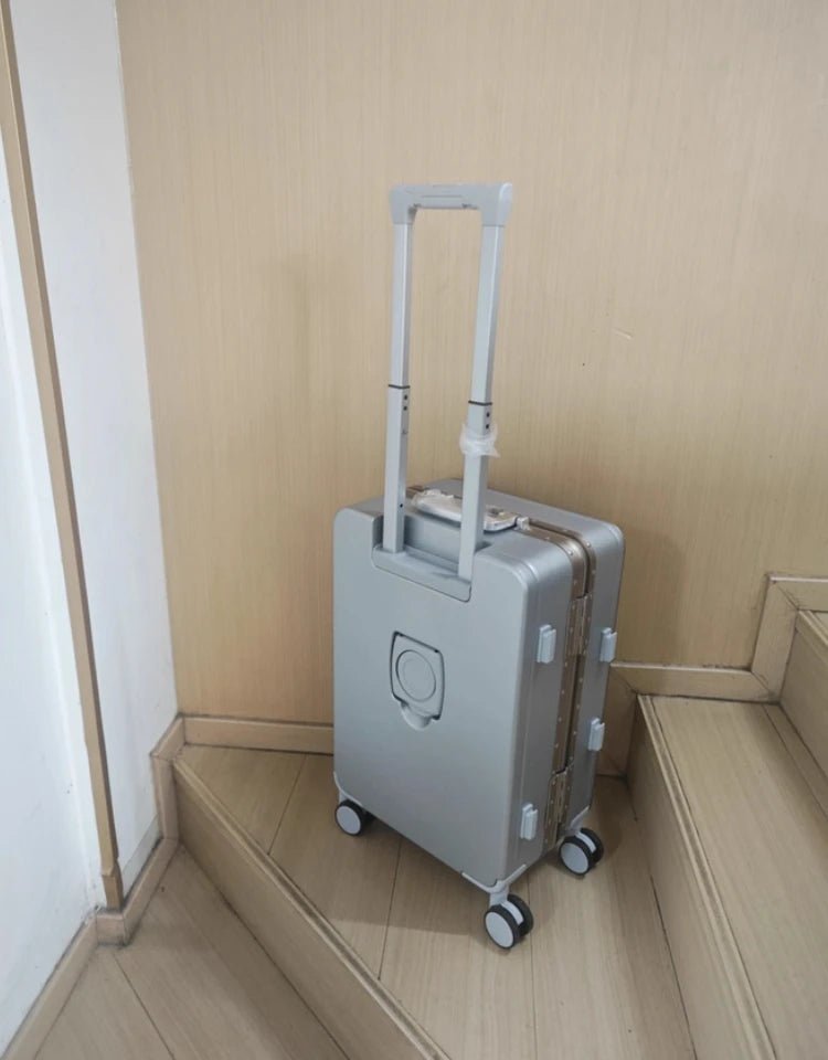 20"/24" Suitcase Fashoin Rolling Luggage Aluminum Frame Case with Wheel Alloy Trolley Bag ABS+PC Material Carry - On Cabin Travel - RELUX.STORE20"/24" Suitcase Fashoin Rolling Luggage Aluminum Frame Case with Wheel Alloy Trolley Bag ABS+PC Material Carry - On Cabin Travel