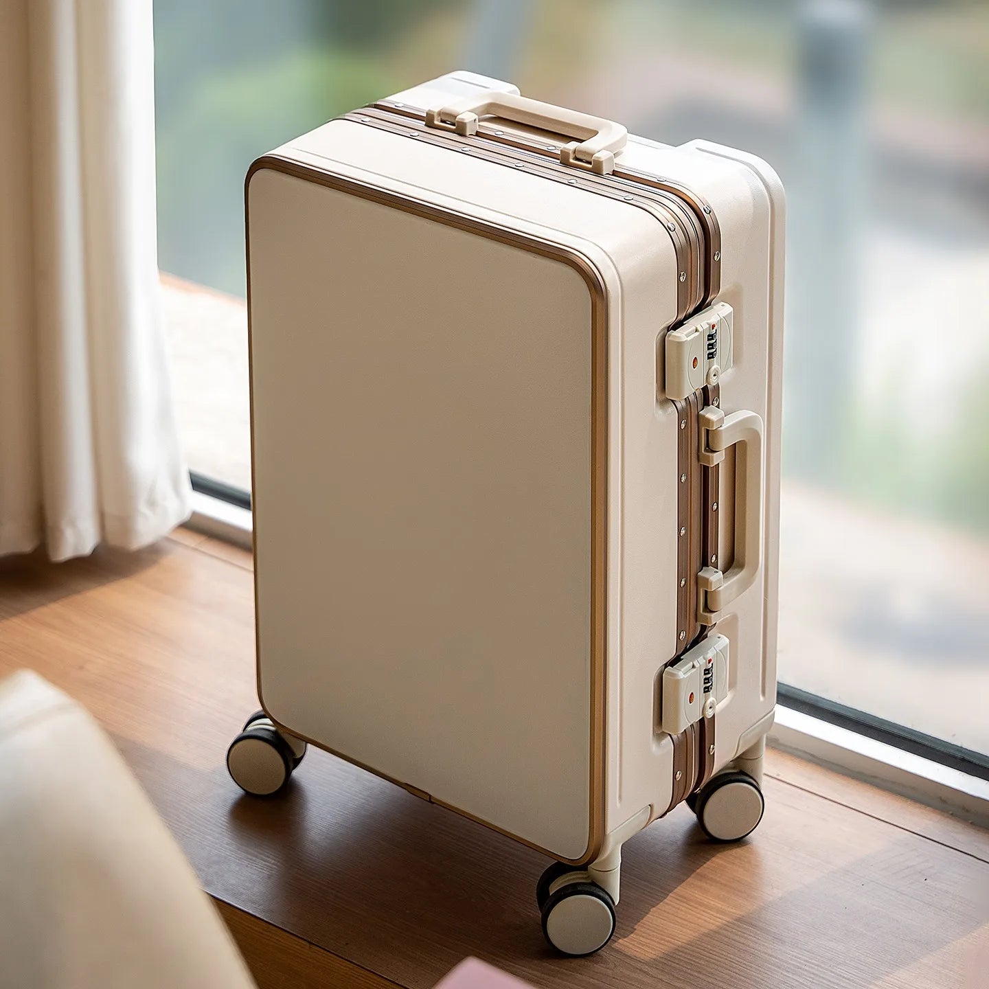 20"/24" Suitcase Fashoin Rolling Luggage Aluminum Frame Case with Wheel Alloy Trolley Bag ABS+PC Material Carry - On Cabin Travel - RELUX.STORE20"/24" Suitcase Fashoin Rolling Luggage Aluminum Frame Case with Wheel Alloy Trolley Bag ABS+PC Material Carry - On Cabin Travel