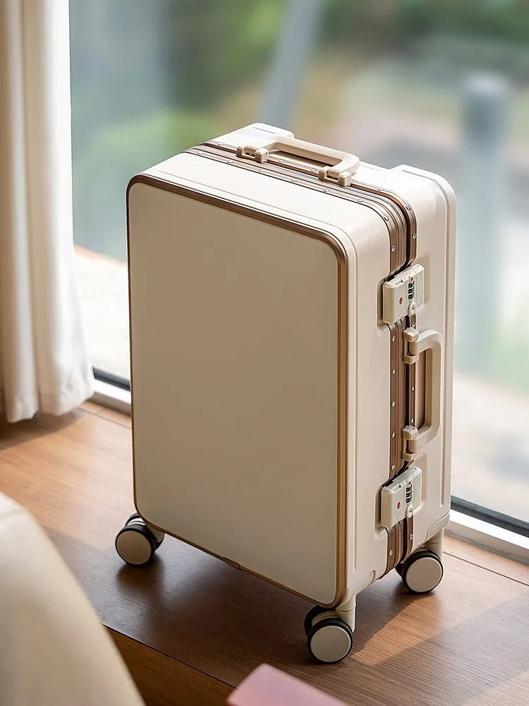 20"/24" Suitcase Fashoin Rolling Luggage Aluminum Frame Case with Wheel Alloy Trolley Bag ABS+PC Material Carry - On Cabin Travel - RELUX.STORE20"/24" Suitcase Fashoin Rolling Luggage Aluminum Frame Case with Wheel Alloy Trolley Bag ABS+PC Material Carry - On Cabin Travel