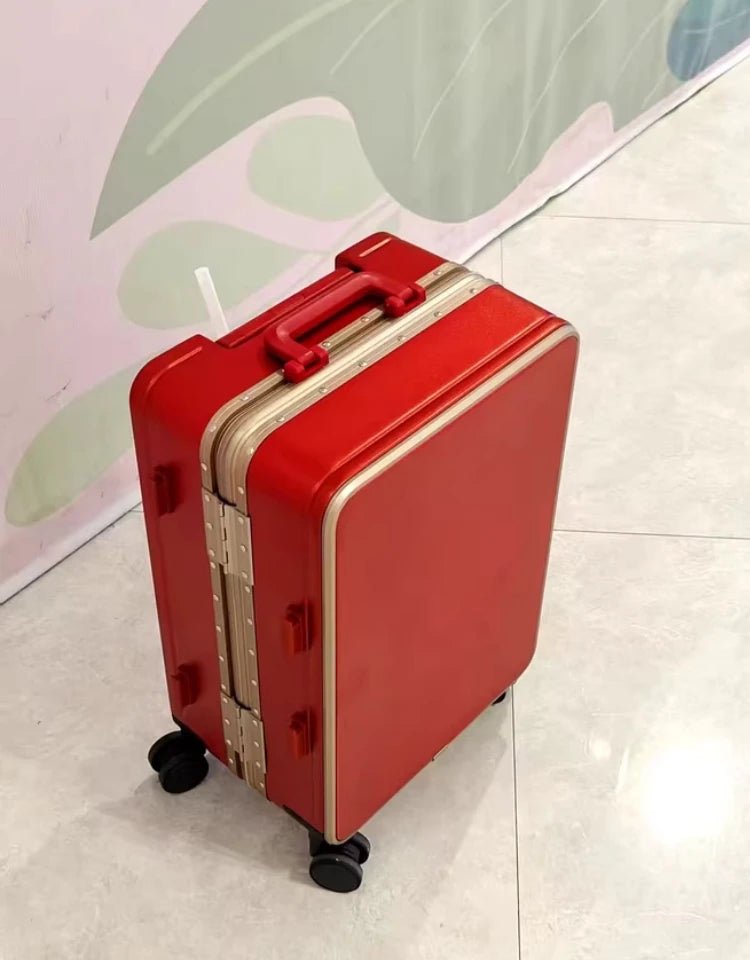 20"/24" Suitcase Fashoin Rolling Luggage Aluminum Frame Case with Wheel Alloy Trolley Bag ABS+PC Material Carry - On Cabin Travel - RELUX.STORE20"/24" Suitcase Fashoin Rolling Luggage Aluminum Frame Case with Wheel Alloy Trolley Bag ABS+PC Material Carry - On Cabin Travel