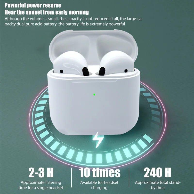 "2024Pro 4 TWS Wireless Bluetooth Earphones – Mini In - Ear Headset for PC, Android & iPhone, Bluetooth Earbuds Accessories" - RELUX.STORE
